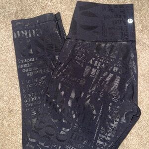 Lululemon Black Textured Leggings